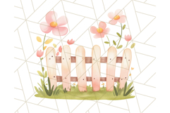 Pastel Watercolor Spring Clipart, Cheerful Floral Png Design Product Image 2