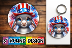 Cheerful Circle Keychain Magic, USA Animals Product Image 1