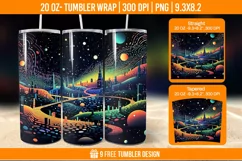Northern Lights Tumbler Wrap Designs, Sublimation Wrap Product Image 1