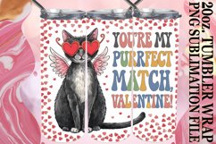 RADIANT DAYS 20oz TUMBLER WRAP, Valentines Cat Product Image 1