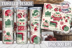 Sublimation Tumbler WRAP Christmas Design Quote Watercolor Product Image 1