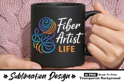 Fiber Artist Life Stylish Crochet Mug Design Product Image 1