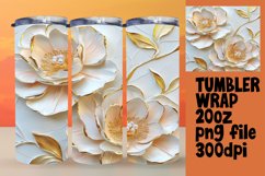 RADIANT PNG Tumbler Design 20oz , 3D Flower Product Image 1