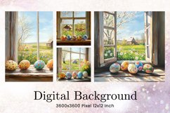 Easter Egg Background Backdrop Wallpaper Wall Art Product Image 1