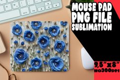 Embroidered Petal Paradise: Sublimation Mouse Pad Product Image 1