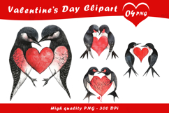 Valentine Day Love Birds Clipart PNG Product Image 1