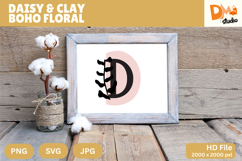 Daisy &amp; Clay Boho Floral Monogram Product Image 1