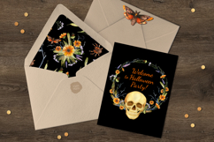 Watercolor Halloween Clipart, Patterns, Invitation Cards Product Image 14