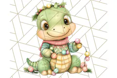 Muted Cute Safari Christmas Animal PNG Clipart, Holiday Png Product Image 2