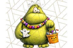 Monster Kids Clipart PNG, Cute Halloween Costume Art Product Image 2