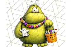 Monster Kids Clipart PNG, Cute Halloween Costume Art Product Image 2