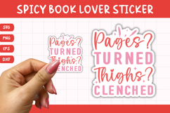 Printable Spicy Book Lover Sticker | Thighs? Clenched Product Image 1