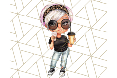 Sassy Mom Coffee PNG Clipart, Messy Bun Mom Life PNGs Product Image 2