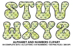 Vintage Toys Alphabet and Numbers PNG 300 DPI Product Image 4