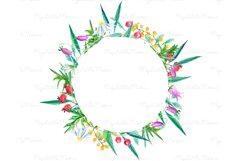 Watercolor wedding frame clipart #w171 Product Image 9