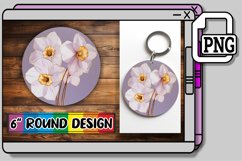 Vibrant Floral Keychain &amp; Car Coaster Sublimation Selection Product Image 1