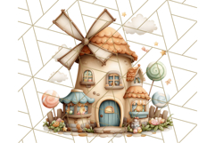 Cozy Cookie Village Clipart, Gingerbread Holiday PNG Product Image 2