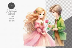 Valentines day clipart, Boy and girl clipart, Product Image 1