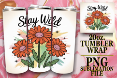 Joyful Hearts 20oz tumbler wrap, Flowers Quote Product Image 1