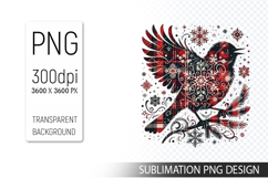 Cute Christmas Bird , Animal Sublimation Clipart PNG Product Image 1