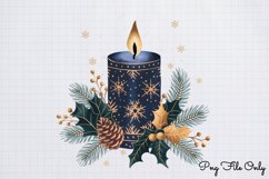 Luxury Blue And Gold Christmas Clipart PNG Product Image 1
