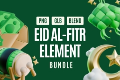 3D Eid Al-Fitr Element Bundle Product Image 1