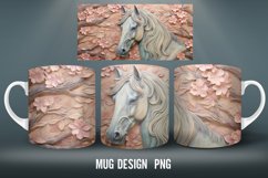 3D Horse Mug Wrap | Sublimation Coffee Product Image 4