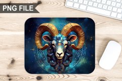 Aries Zodiac Sublimation Mouse Pad PNG Design Product Image 1