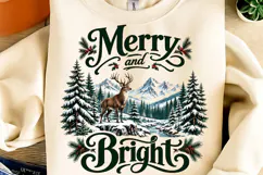 Merry and Bright PNG, Funny Christmas PNG, Merry Christmas Product Image 1