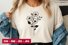 Botanical Circle Floral T-Shirt Design Product Image 1