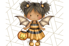 Halloween Fairy Clipart PNG, Spooky Cute Character Art Product Image 2