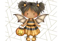 Halloween Fairy Clipart PNG, Spooky Cute Character Art Product Image 2