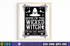 Home of the wicked witch and her little monsters SVG, Product Image 2