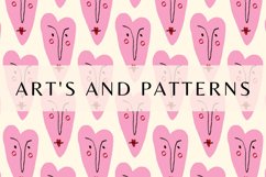 Funky Valentine hearts seamless patterns bundle Product Image 14