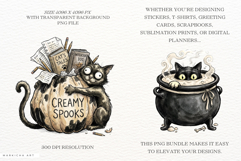 Halloween Black Cat Clipart Product Image 2