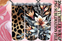 Joyful escapes 20oz tumbler wrap, Leopard Prints Product Image 1