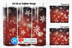 Christmas Snowflakes 20/30oz Tumbler, BONUS 25 Tumbler Product Image 1