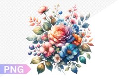 Flowers Sublimation - Clipart PNG Design Product Image 1