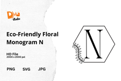 Eco-Friendly Floral Monogram Product Image 1