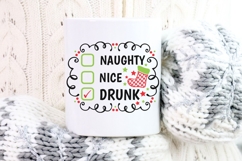 Naughty Nice Drunk Svg, Funny Christmas Checklist Svg. Product Image 8