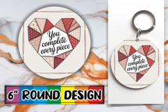 Enchanted Circle Keychain Magic PNG, Heart Quote Product Image 1