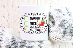 Naughty Nice You Saw Nothing Svg, Christmas Checklist Svg. Product Image 8