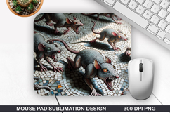 Halloween Rats Mouse Pad Sublimation,Halloween Mouse Pad PNG Product Image 1