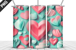 Lovely Hearts Tumbler Design | Valentine&#039;s Day Tumbler Wrap Product Image 3