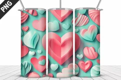 Lovely Hearts Tumbler Design | Valentine's Day Tumbler Wrap Product Image 3