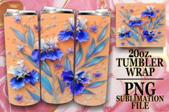 Glossy Flower Glitz Tumbler Wrap - Summer Shine Product Image 1