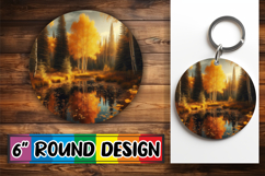 Blissful Round Ornaments Design PNG, Autumn Product Image 1