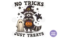 Vintage Funny Sarcastic Feral Witch Raccoon Halloween PNG Product Image 1