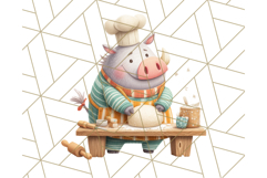 Cozy Safari Baking Animals PNG, Cute Jungle Kitchen Art Product Image 2