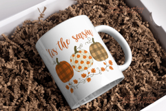 Cozy Cute Fall Floral Pumpkin PNG Product Image 4